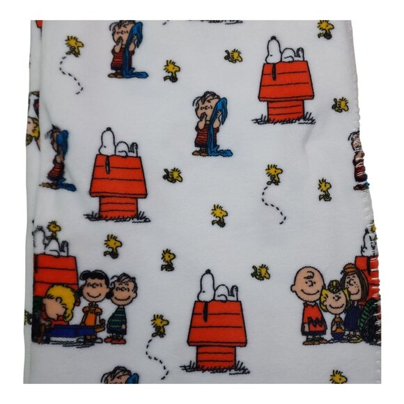 Peanuts 75th Anniversary Throw Blanket 50" x 70" Polyester Snoopy & Woodstock De - Picture 4 of 14